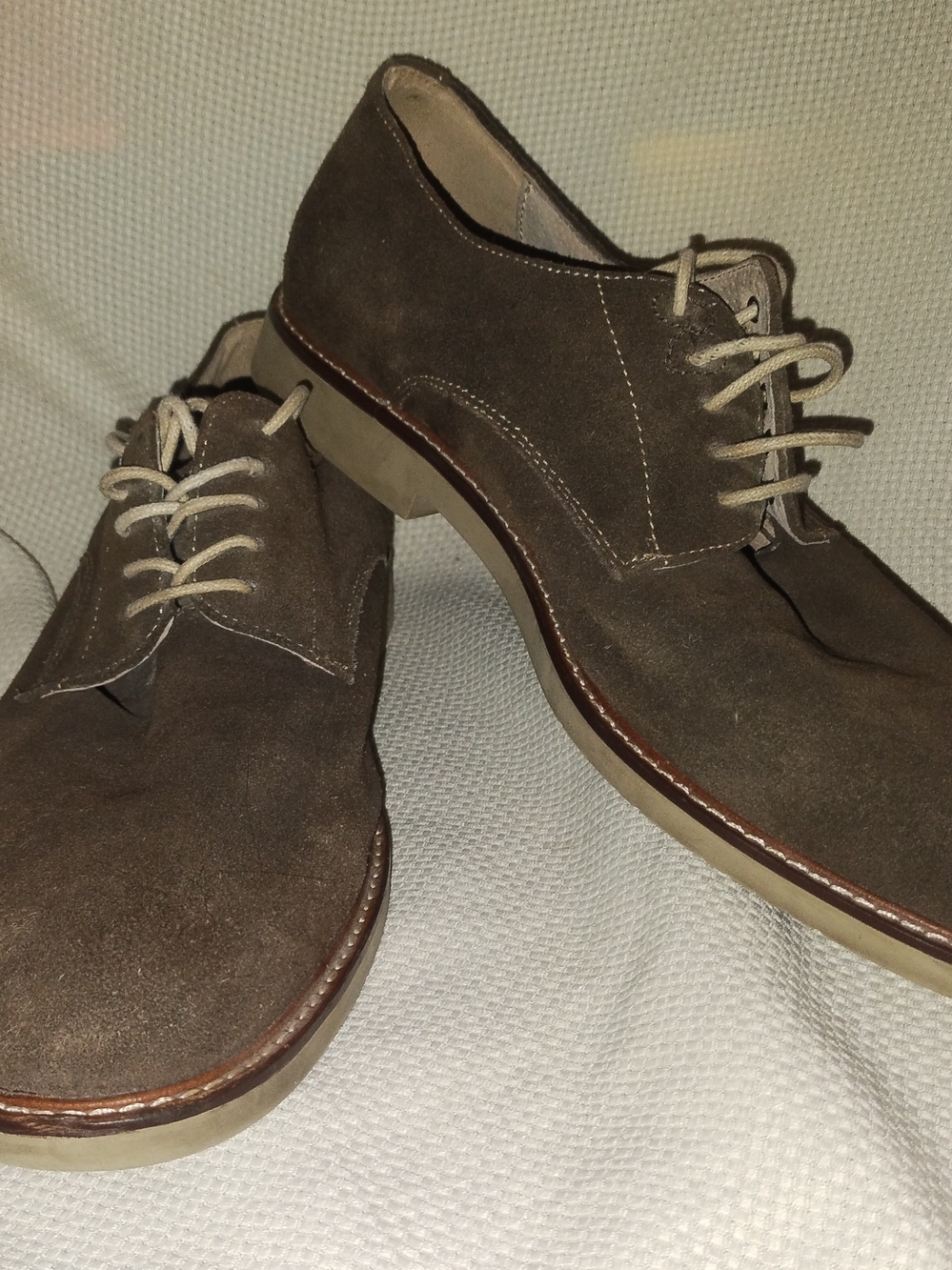 Aston Grey DIEN Size 12 Espresso Brown Suede Derby Oxford Shoes